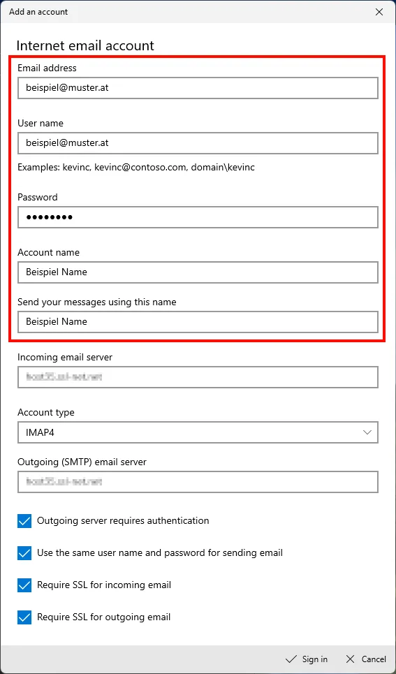 Windows 11 Mail Account Einstellungen