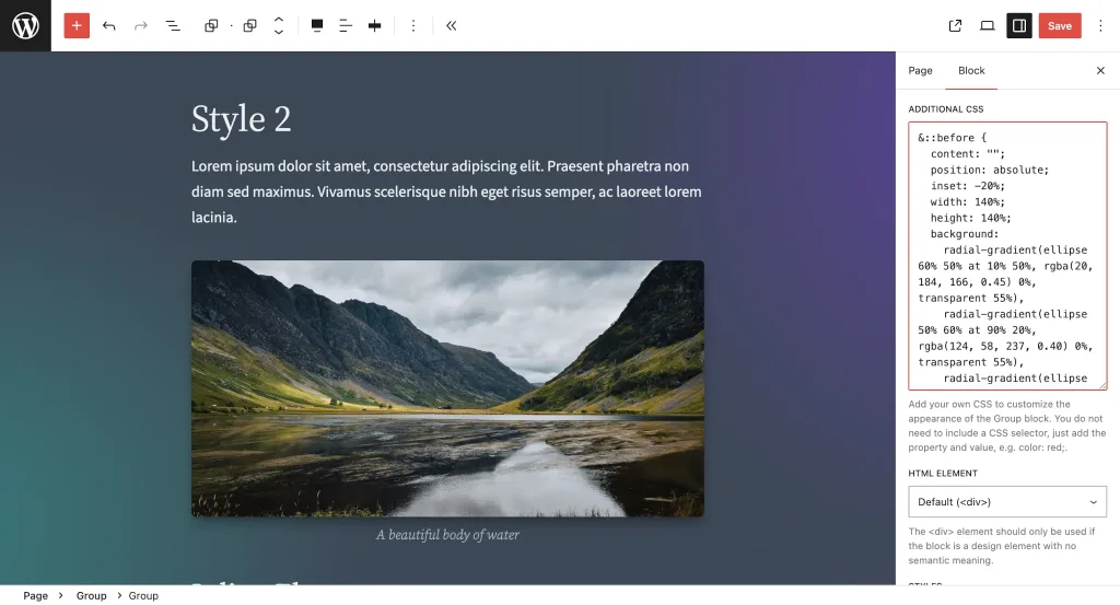 WordPress 7.0 Custom CSS