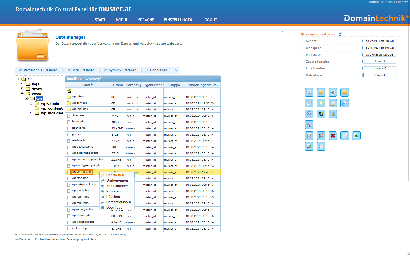 WordPress URL in der wp-config.php ändern